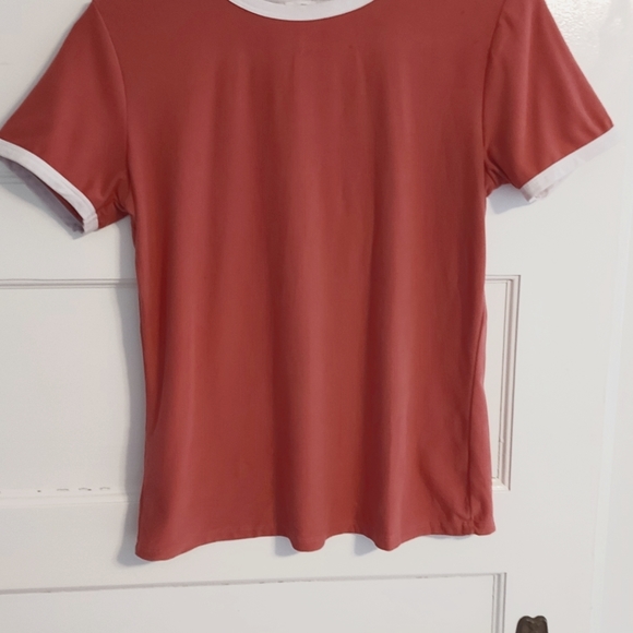 Ringer Tee (From Ardene, Pastel Pink, Size: Small-Petite) - Picture 5 of 7